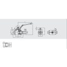 Hidraulik kugelhähne 2-Wege 8L Außengewinde