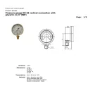 Hydraulisches Manometer 0-315 BAR Unterer Ausgang